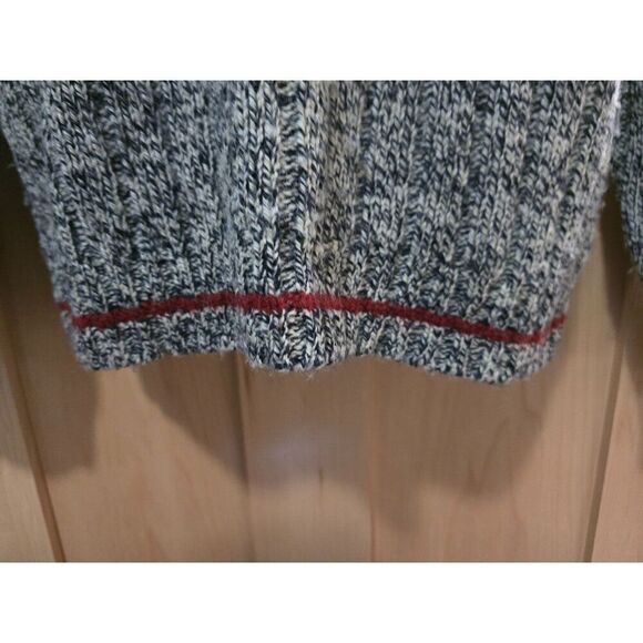 Vintage Polo Sport Ralph Lauren Wool Sweater Black/White Cable Knit fisherman - Picture 4 of 8